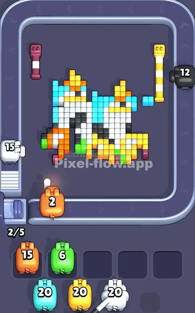 Pixel Flow Level 77 Solution 2