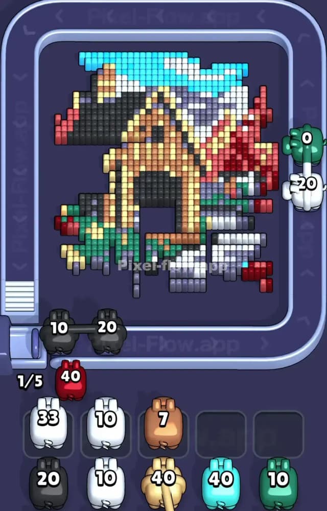 Pixel Flow Level 1239 Solution 2