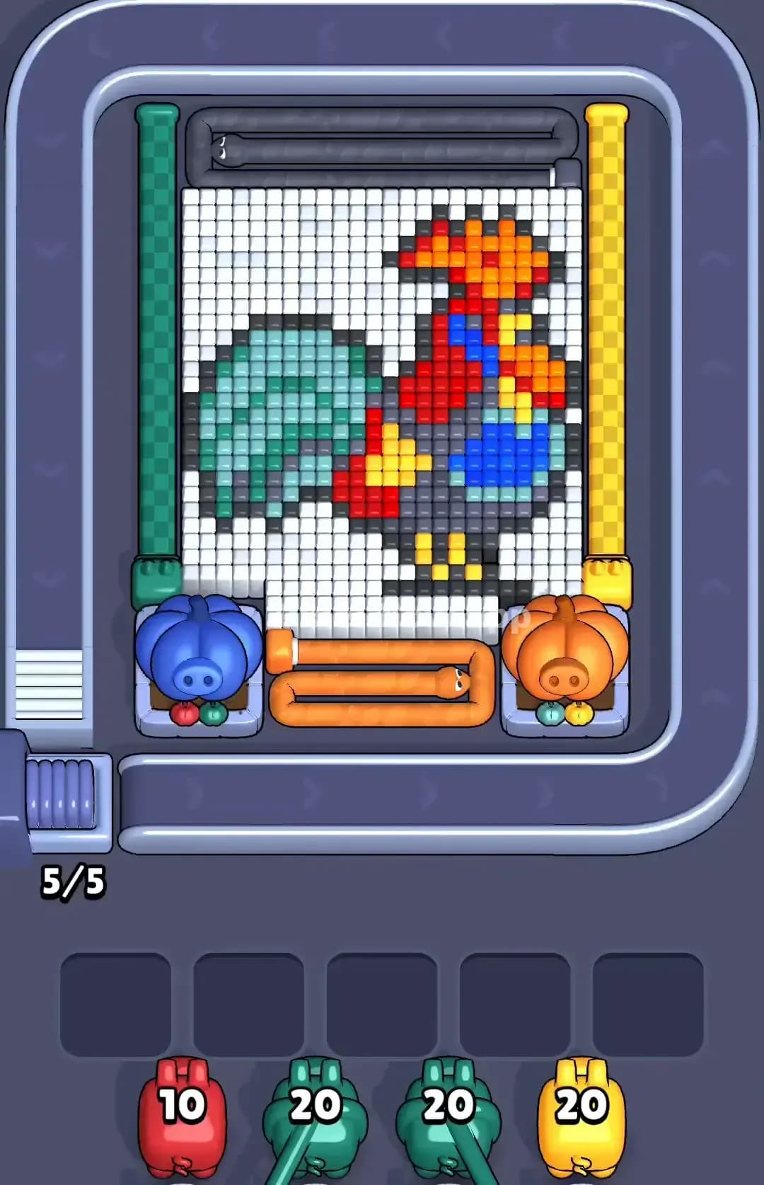 Pixel Flow Rooster Level Screenshot