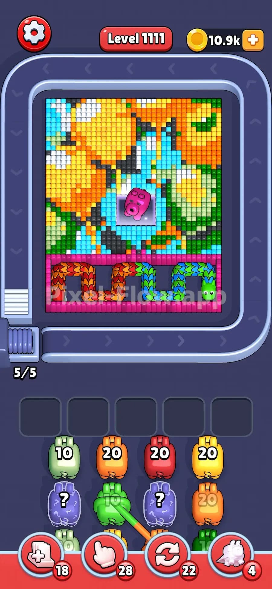 Pig Cell in Pixel Flow
