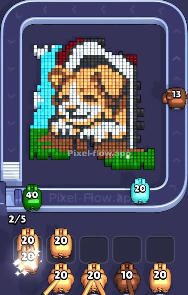 Pixel Flow Level 888 Solution 1