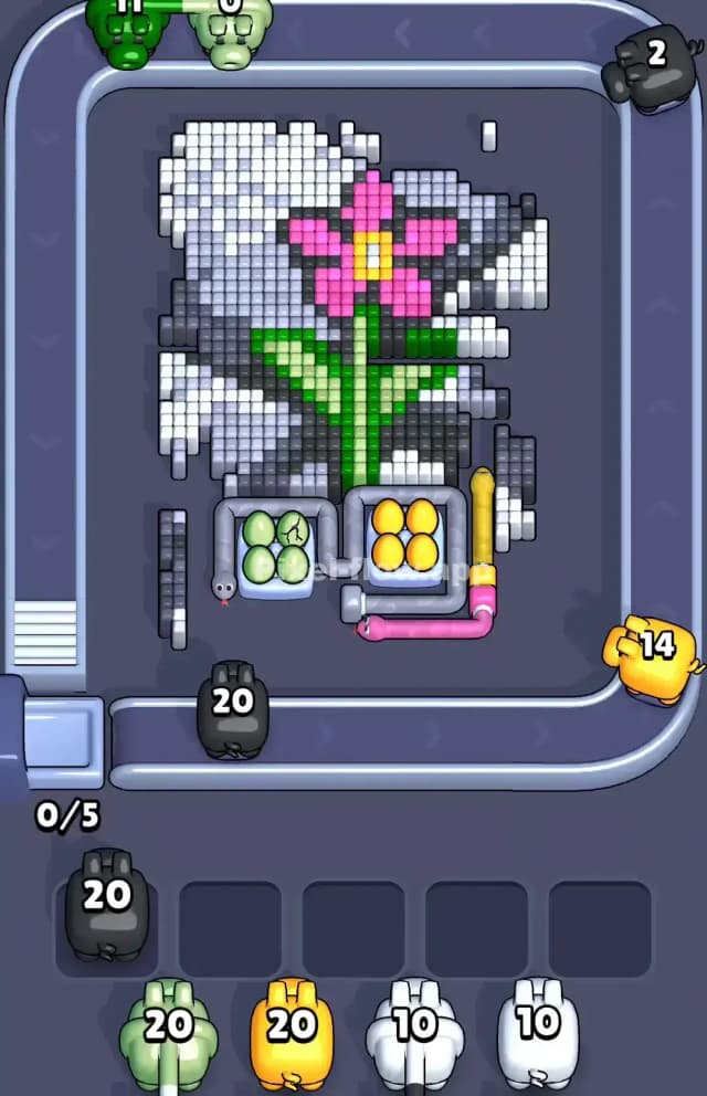 Pixel Flow Flower Level Solution 1