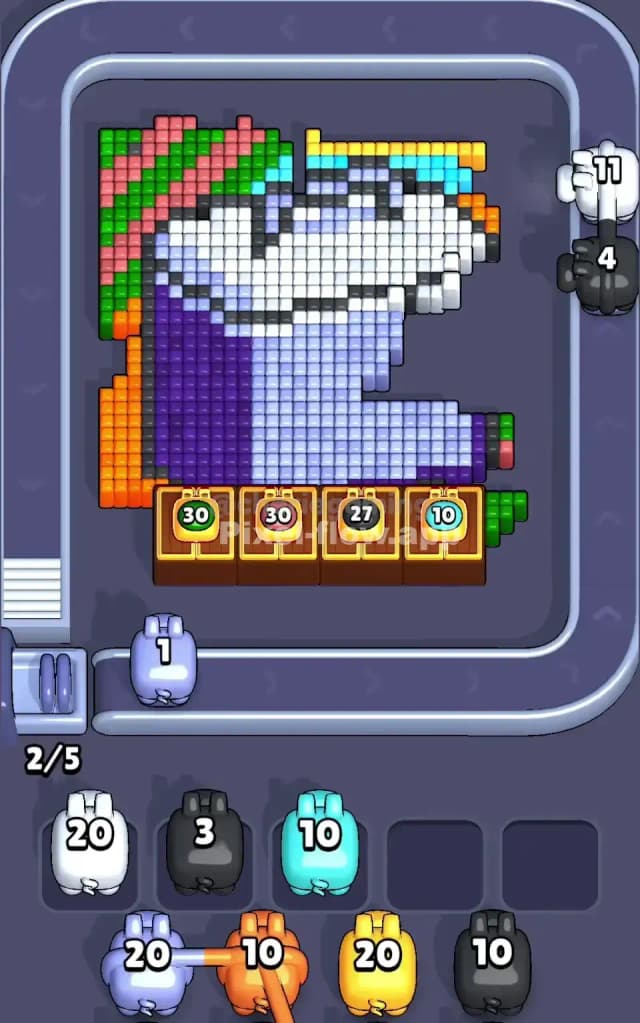 Pixel Flow Level 742 Solution 1