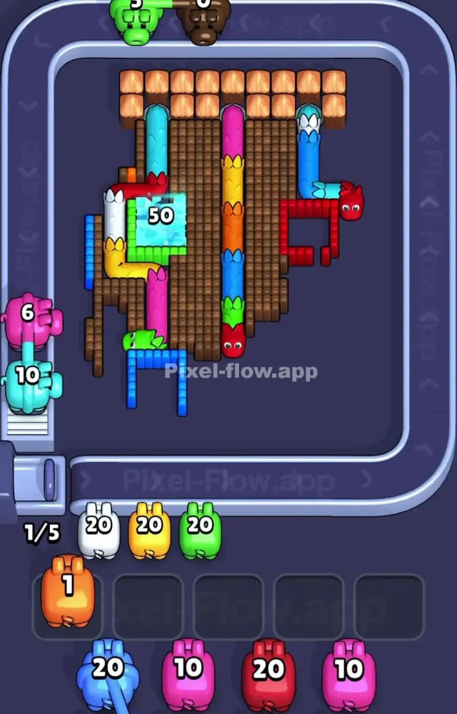Pixel Flow Level 1129 Solution 2