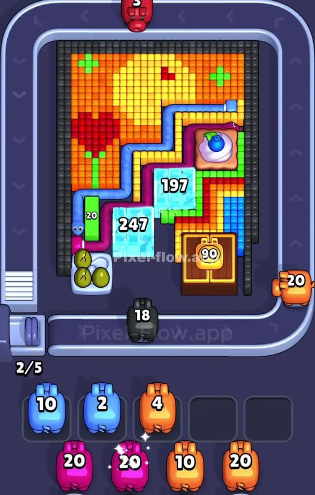 Pixel Flow Level 887 Solution 1