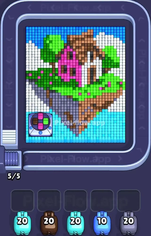 Pixel Flow Level 1377 Gameplay
