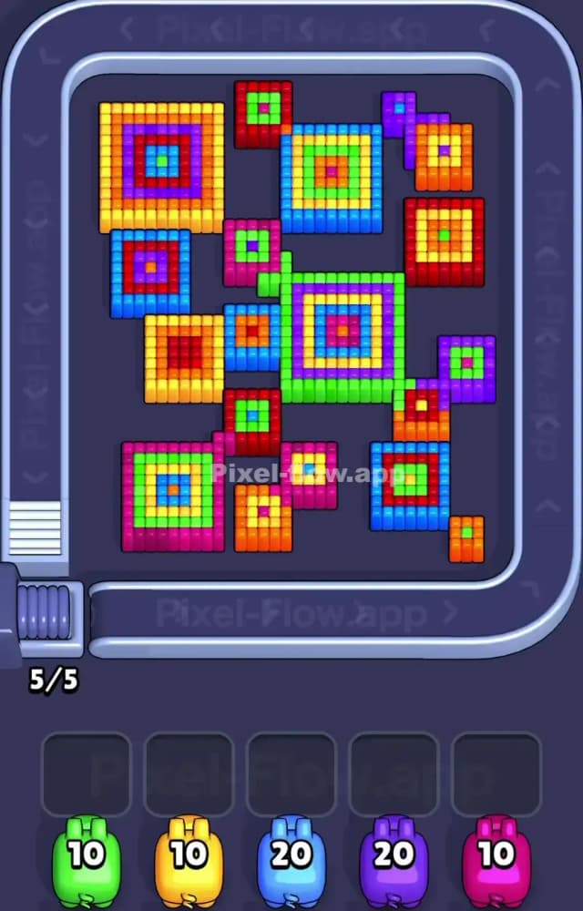 Pixel Flow Level 1214 Gameplay