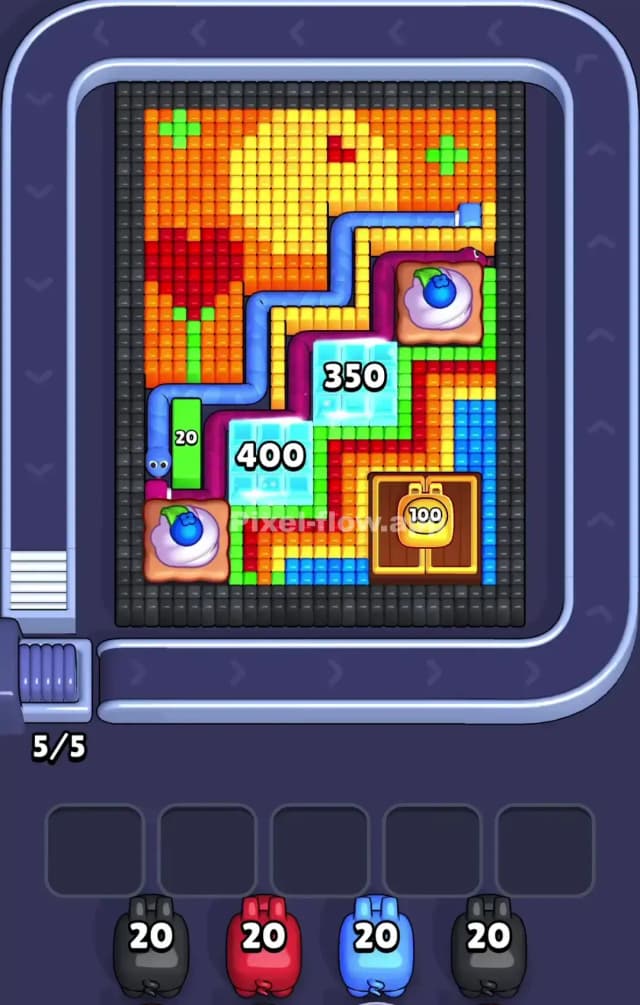 Pixel Flow Level 887 Gameplay