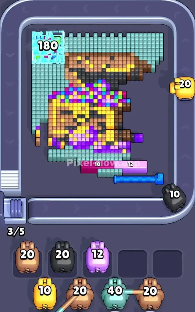 Pixel Flow Level 613 Solution 1