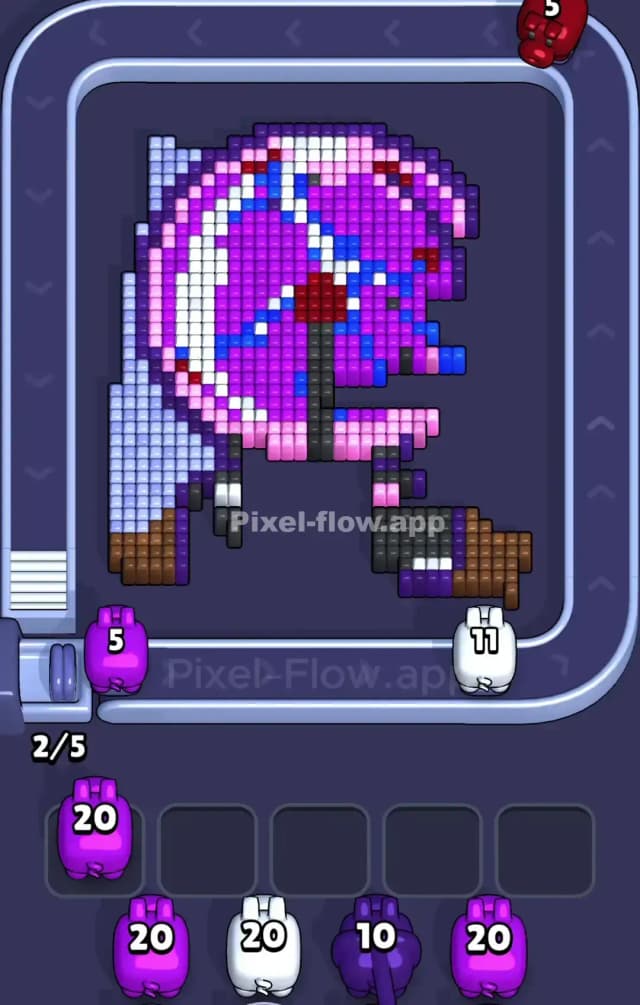 Pixel Flow Level 878 Solution 1