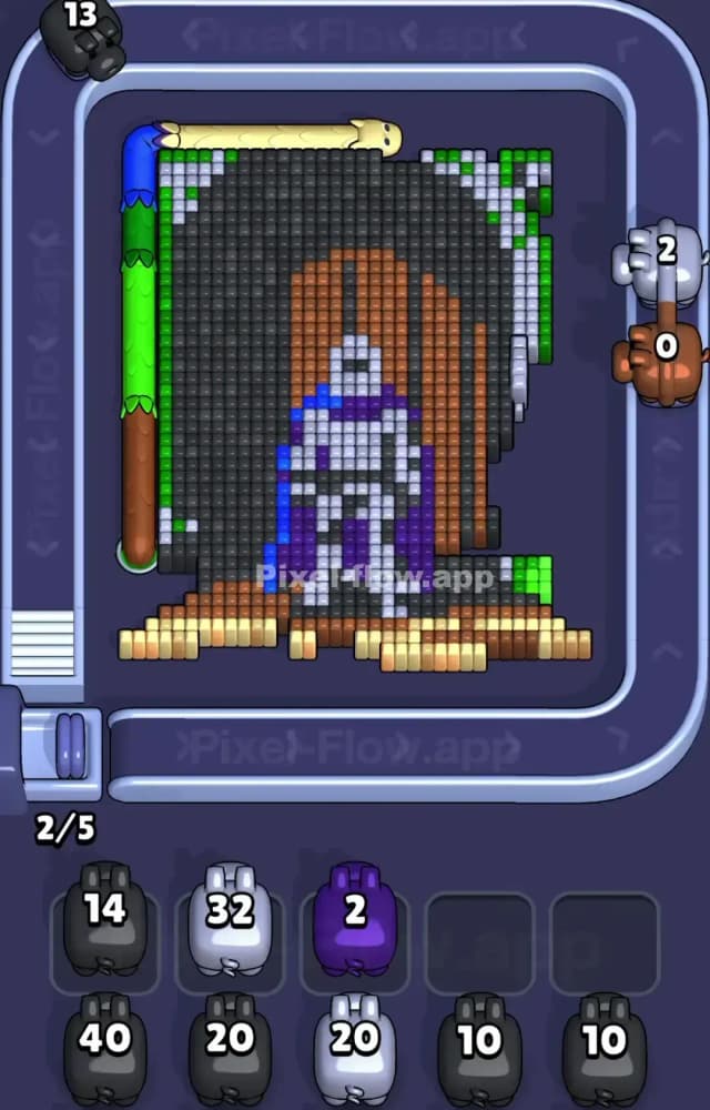 Pixel Flow Level 1166 Solution 1