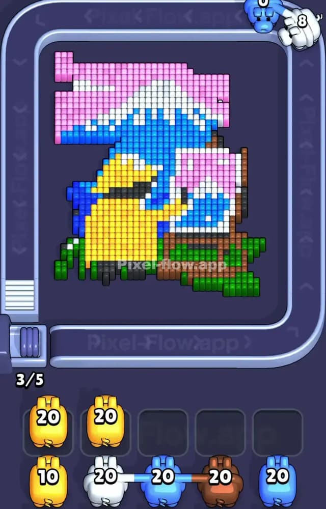 Pixel Flow Level 1492 Solution 1