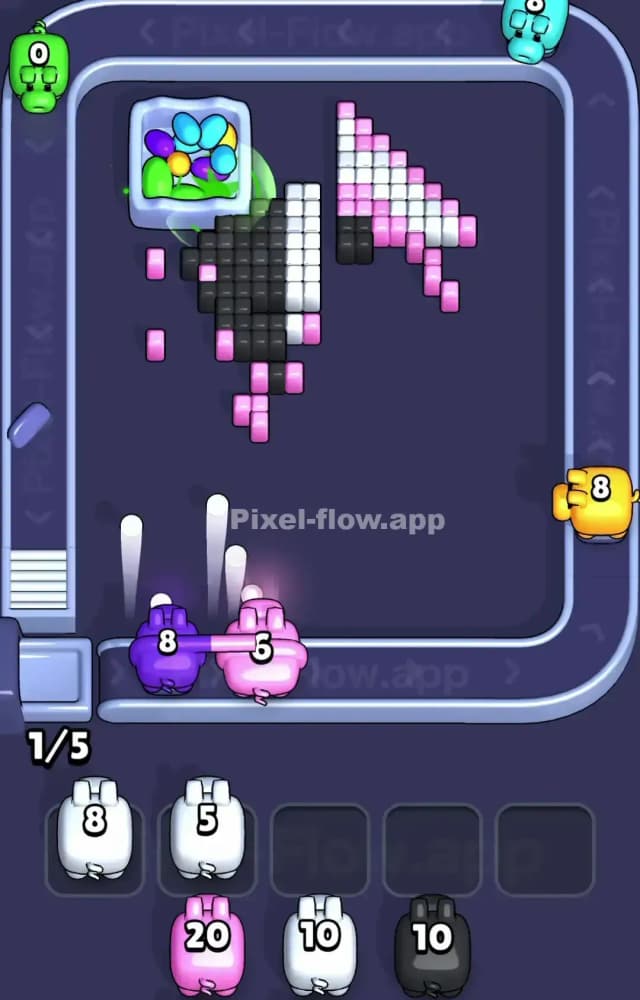 Pixel Flow Level 1202 Solution 3