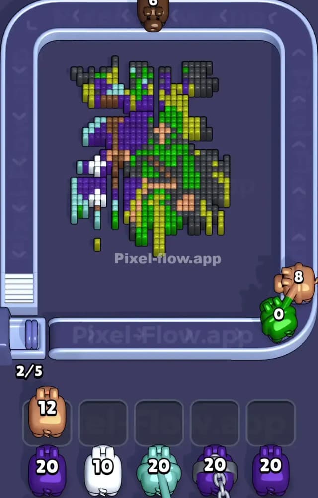 Pixel Flow Level 1087 Solution 2