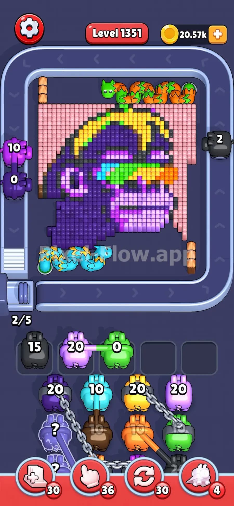 Dragon in Pixel Flow