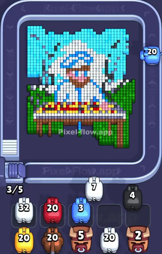 Pixel Flow Level 1495 Solution 1