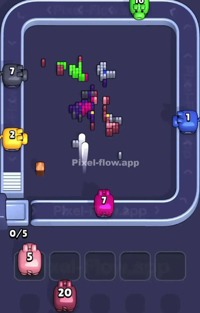 Pixel Flow Level 1233 Solution 3
