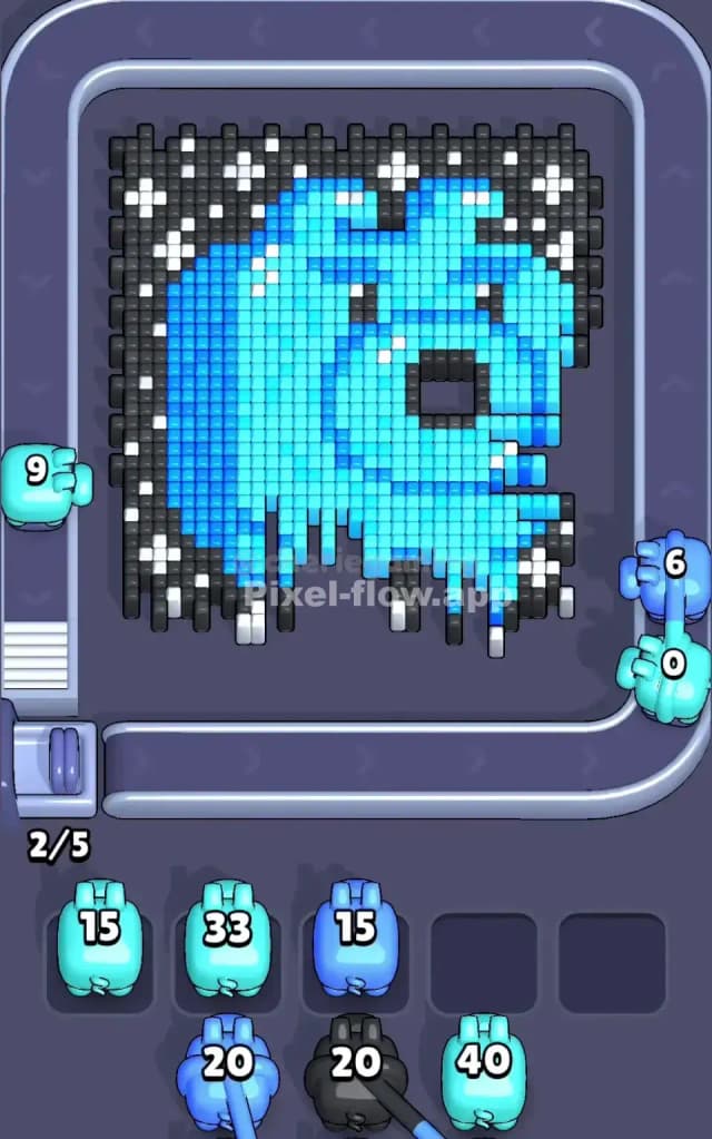 Pixel Flow Level 390 Solution 1