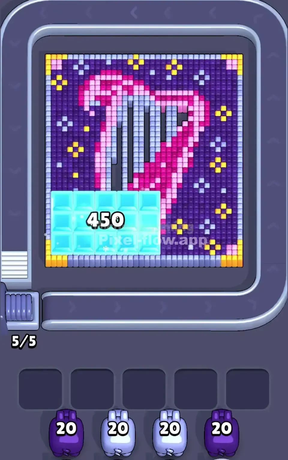 Pixel Flow Level 596 Screenshot