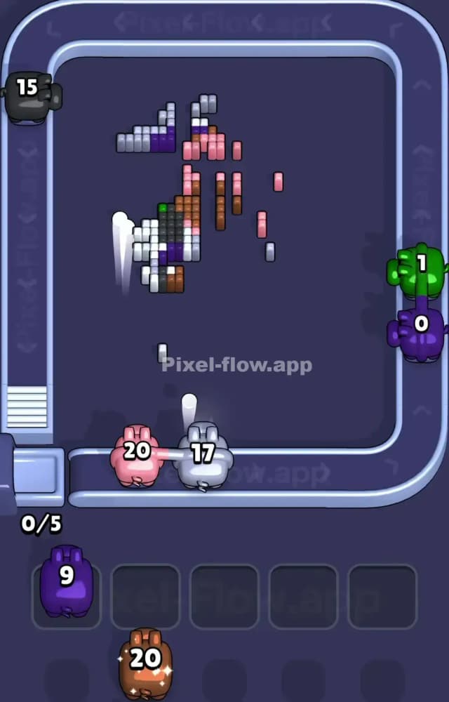 Pixel Flow Level 1199 Solution 3