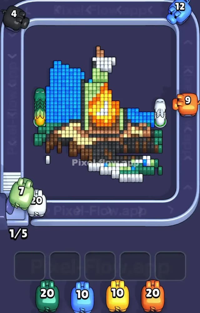 Pixel Flow Level 1392 Solution 2