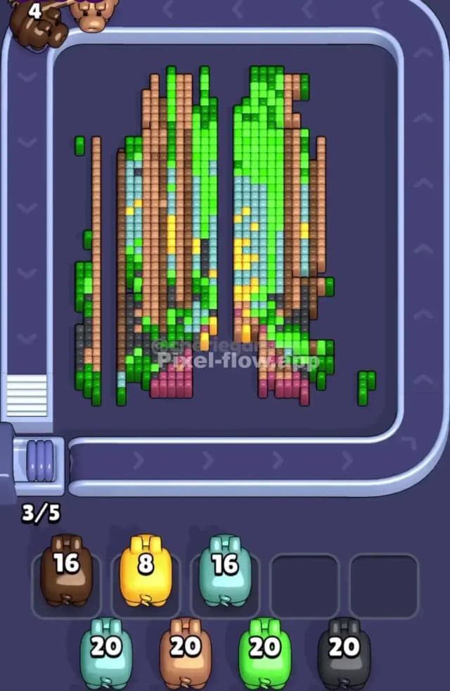 Pixel Flow Level 1621 Solution 1