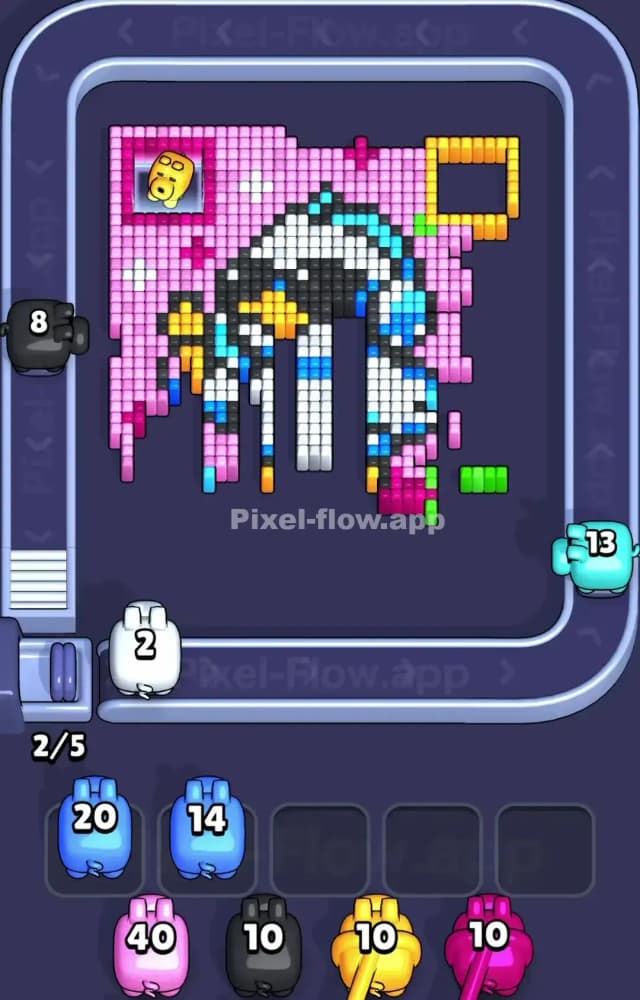 Pixel Flow Level 1196 Solution 2