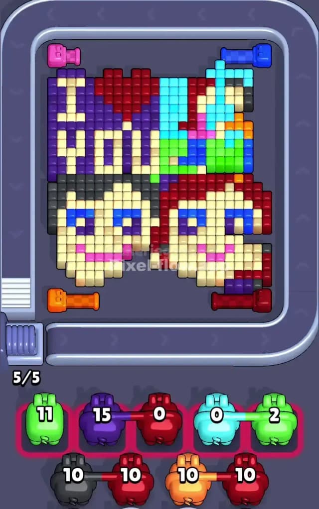 Pixel Flow Level 486 Solution 1