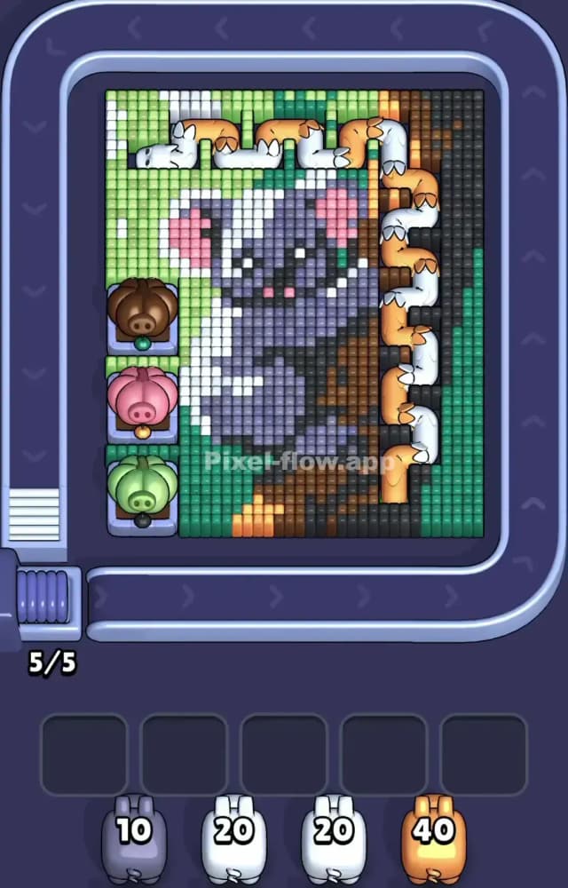 Pixel Flow Level 1245 Gameplay