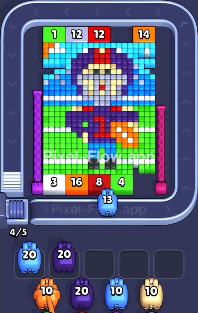 Pixel Flow Level 907 Solution 1