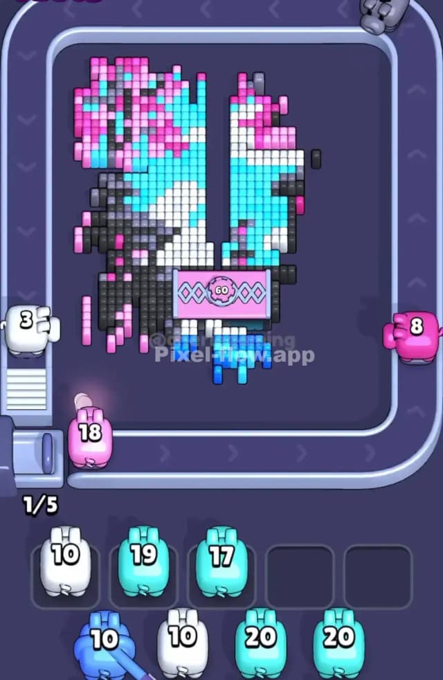 Pixel Flow Level 1665 Solution 2