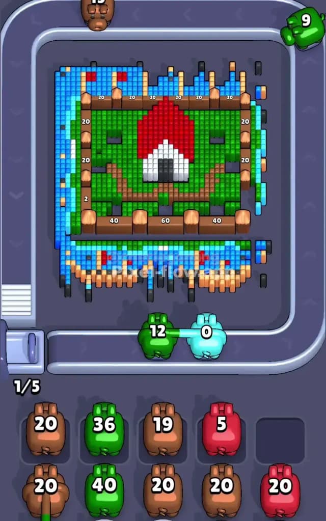 Pixel Flow Level 661 Solution 2