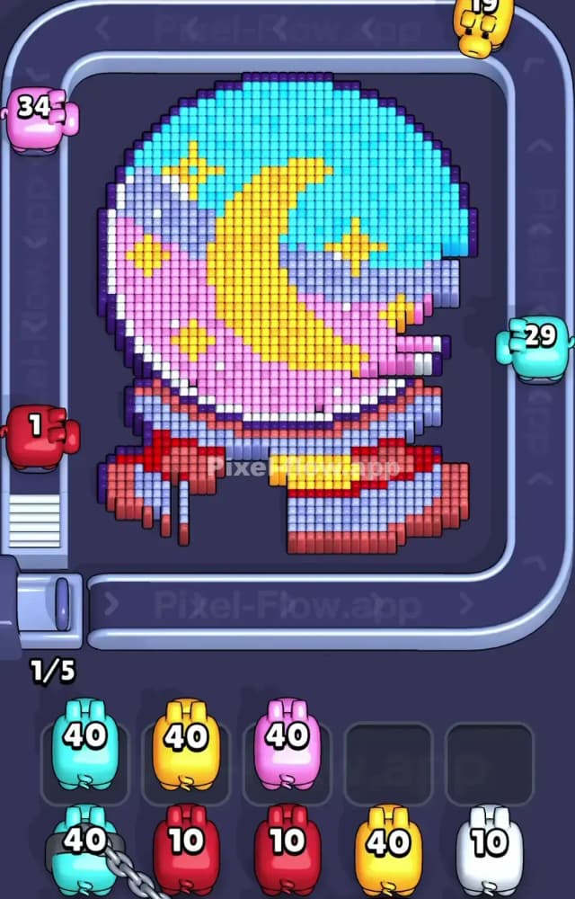 Pixel Flow Level 1399 Solution 1