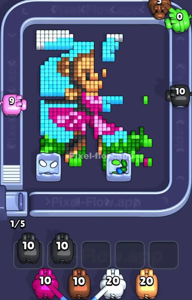 Pixel Flow Level 1367 Solution 2