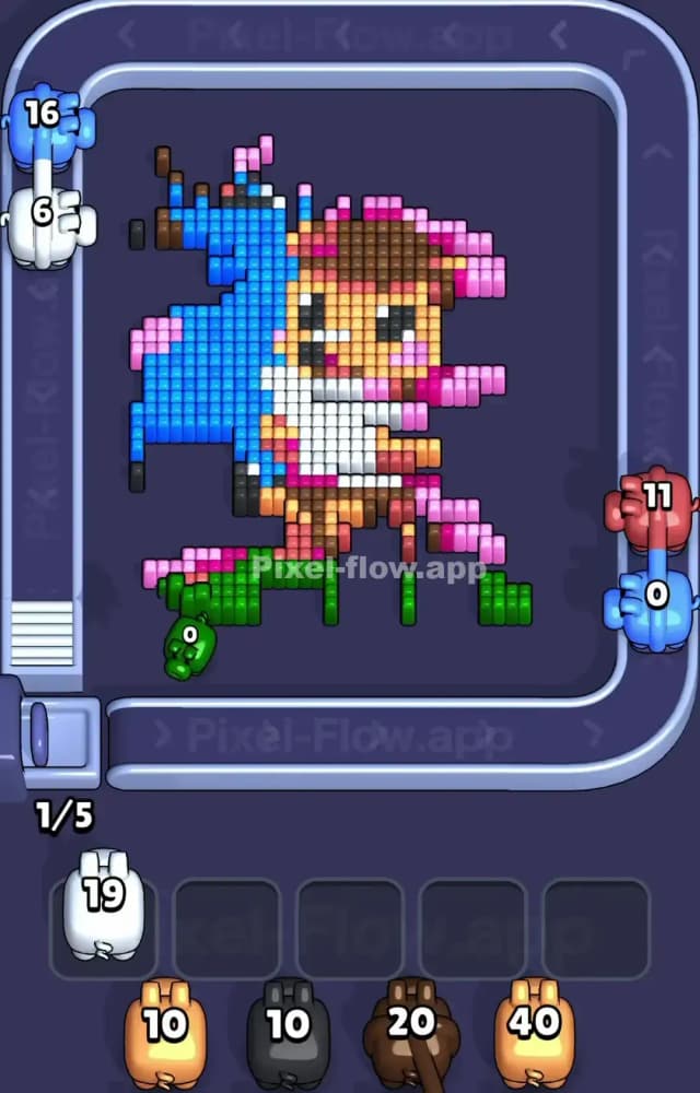 Pixel Flow Level 1387 Solution 2
