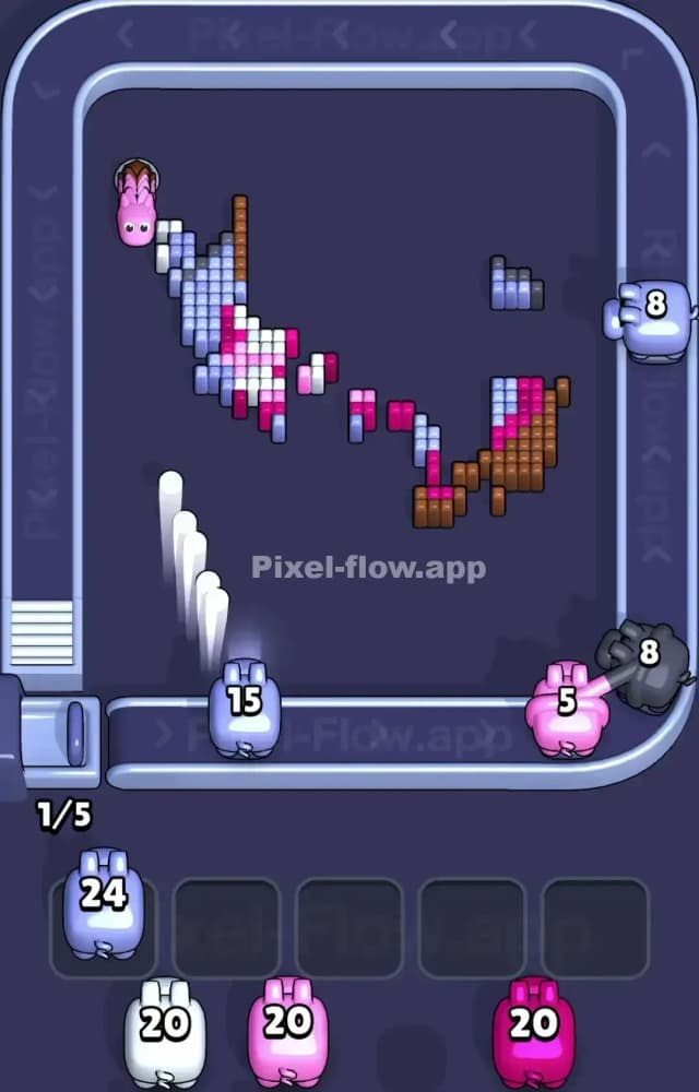 Pixel Flow Level 1371 Solution 3