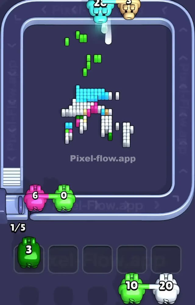 Pixel Flow Level 1264 Solution 3