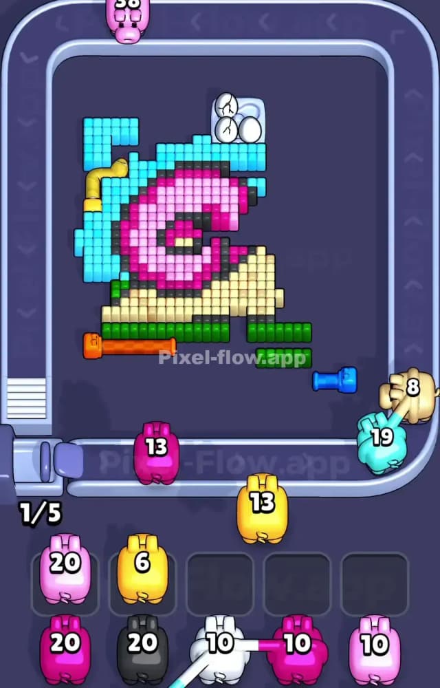 Pixel Flow Level 1088 Solution 2