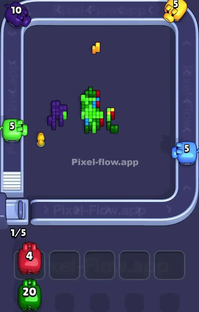 Pixel Flow Level 1146 Solution 3