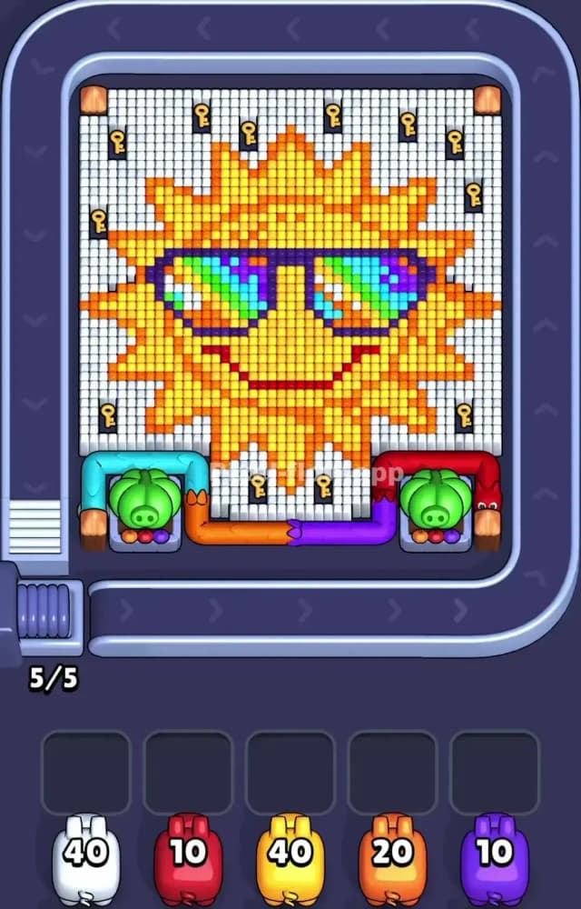 Pixel Flow Level 1220 Gameplay