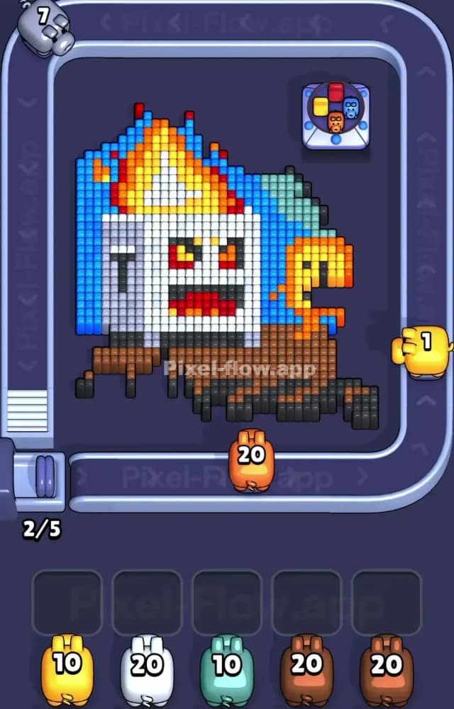 Pixel Flow Level 1124 Solution 1