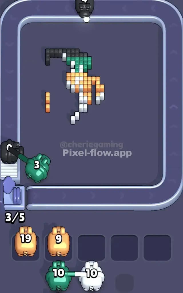 Pixel Flow Level 628 Solution 3