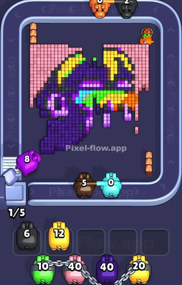 Pixel Flow Level 1350 Solution 2