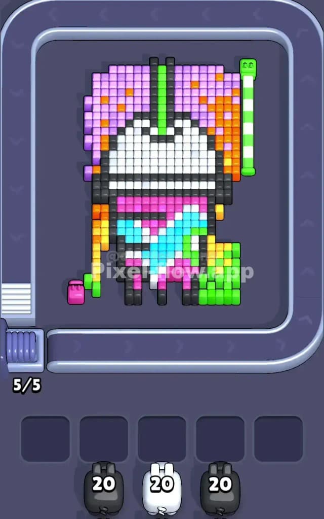 Pixel Flow Level 55 Solution 1