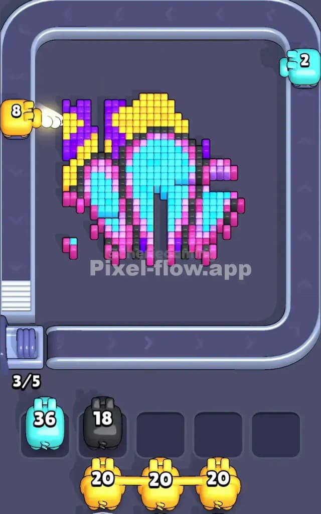 Pixel Flow Level 29 Solution 3