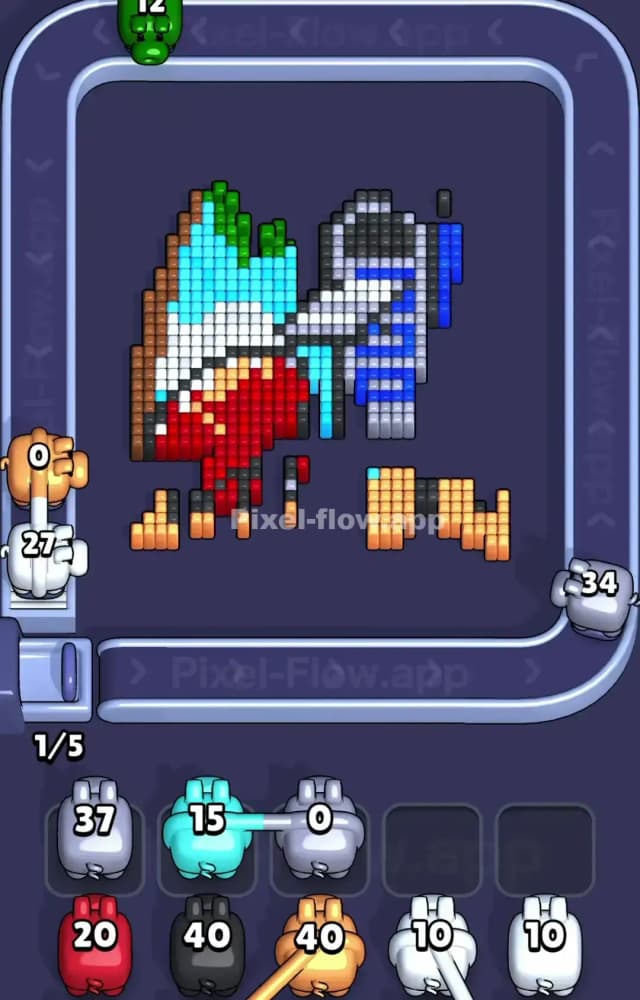 Pixel Flow Level 1459 Solution 2