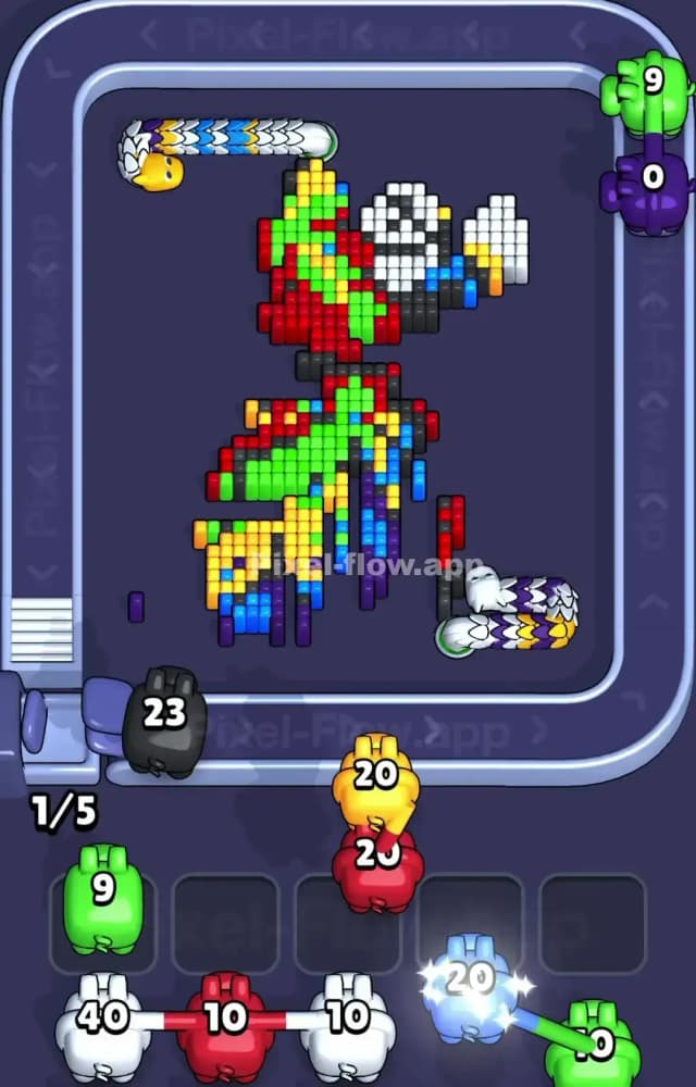 Pixel Flow Level 1136 Solution 2