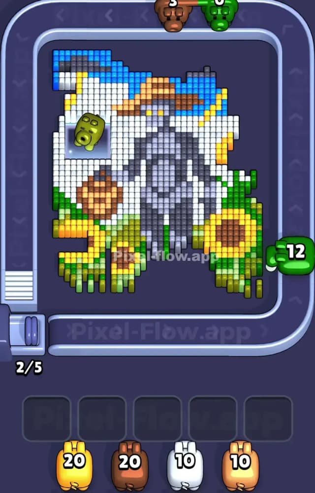 Pixel Flow Level 1026 Solution 1