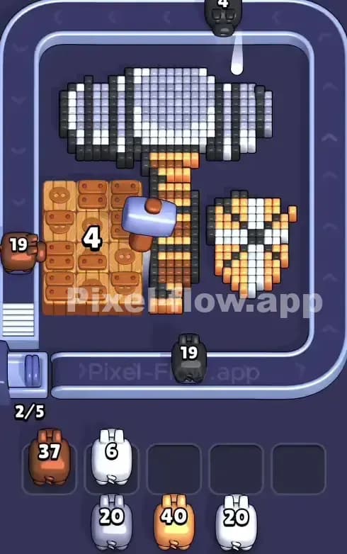 Pixel Flow Level 821 Solution 1