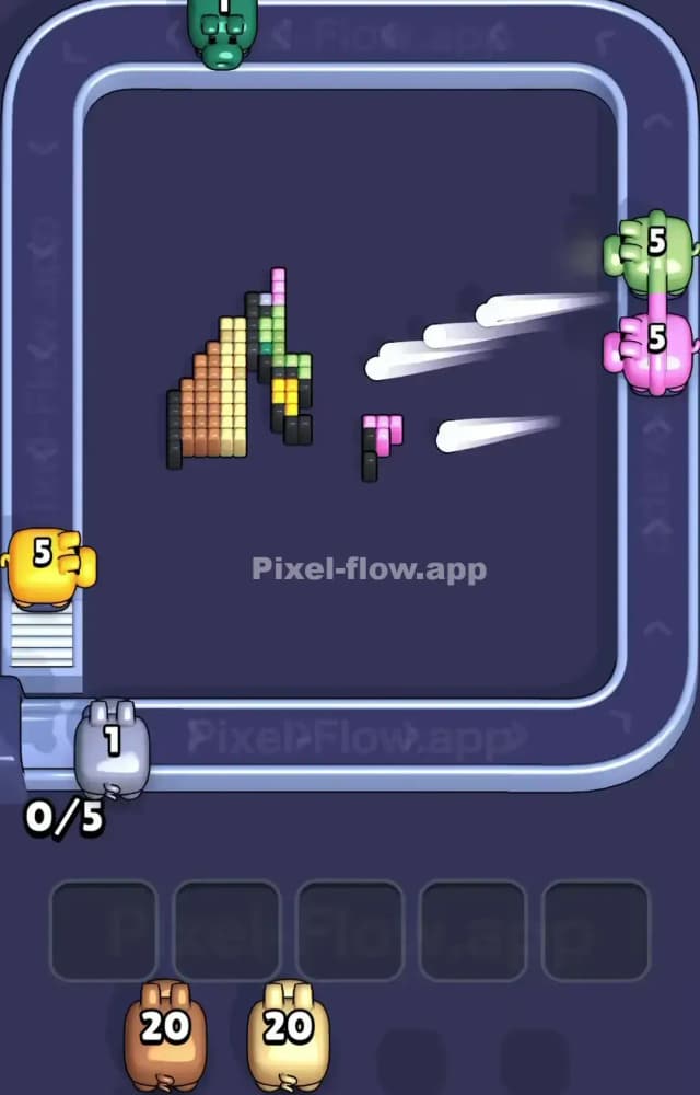 Pixel Flow Level 1194 Solution 3